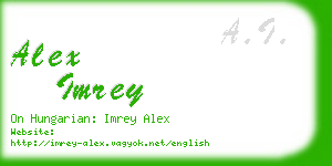 alex imrey business card